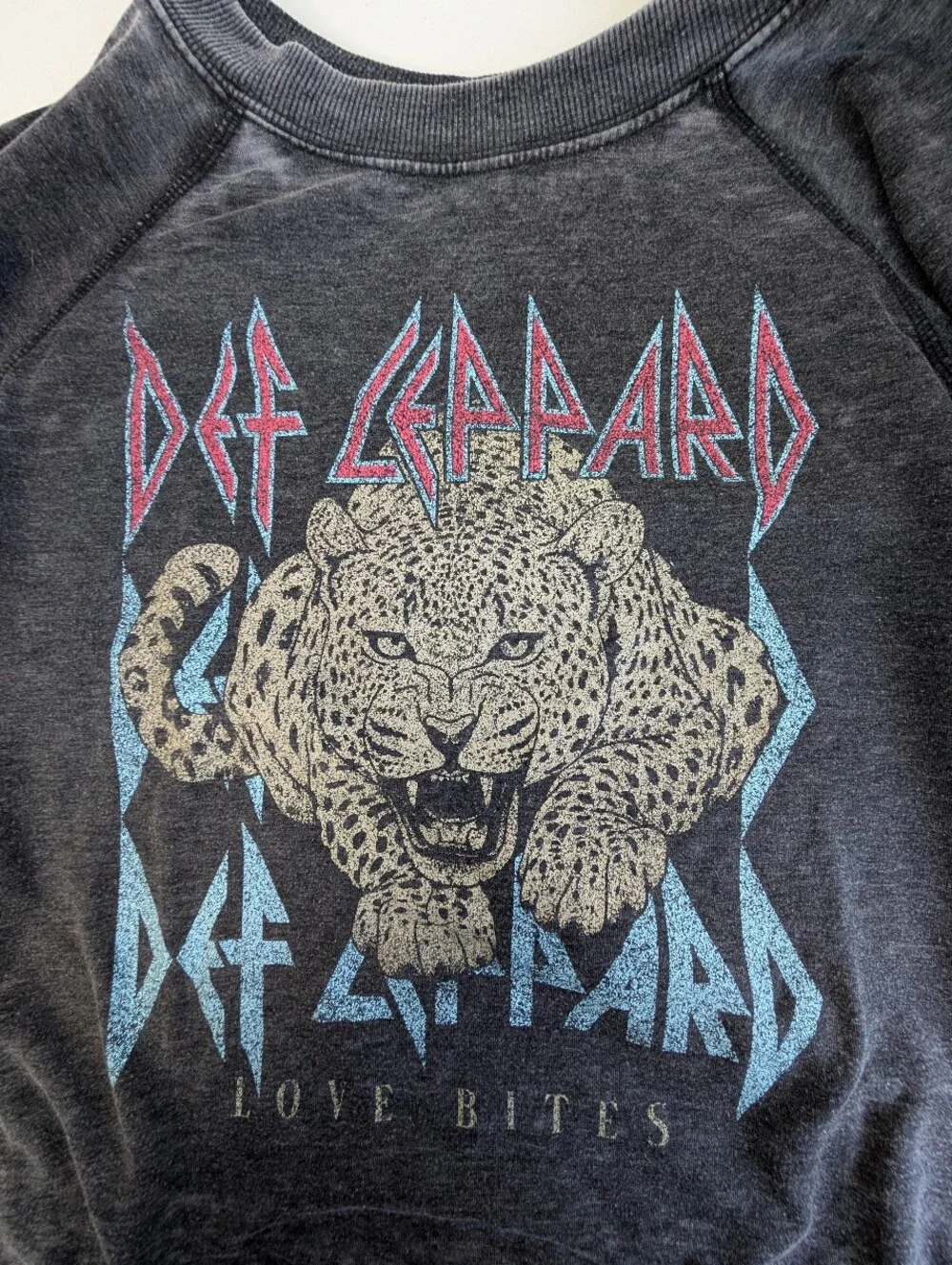⚡ Recycled Karma Def Leppard "Love Bites" Graphic Sweatshirt 🖤 - Picture 3 of 13